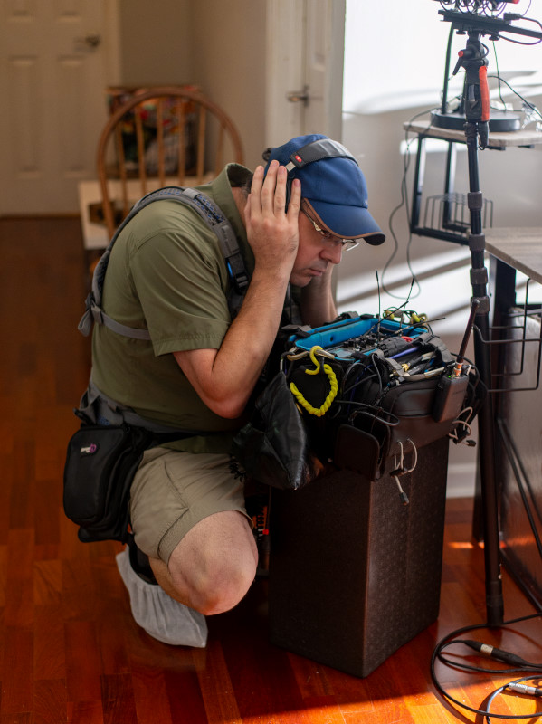Dave Bilodeau location sound recordist behind the scenes on Callie Goodwin x TikTok