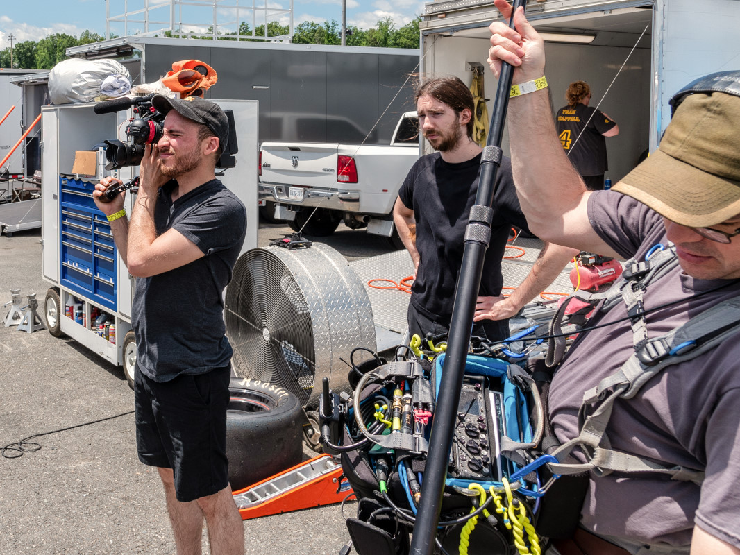 Dave Bilodeau location sound recordist behind the scenes on Overtime Sports