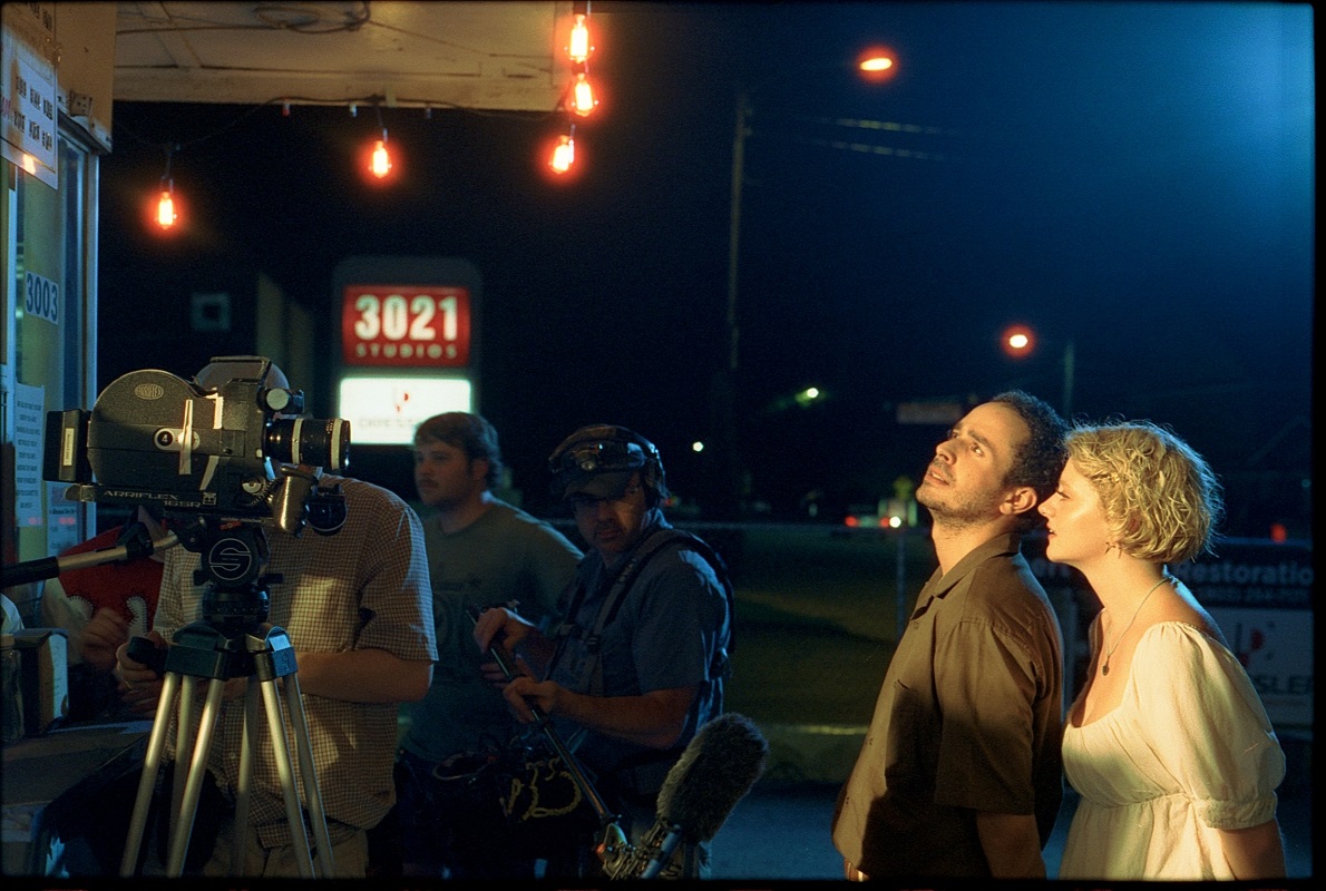 Behind the Scenes photo of Dave Bilodeau location sound recordist on In The Sun film shoot 3